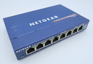 Netgear ProSafe 8 Port Gigabit Ethernet Network Switch GS108 v2 (Blue) NO PSU - Picture 1 of 9