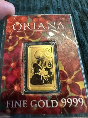 Lingote de 5 Gramos De Oro 9999, Oriana Perth Mint. Bar Bullion Gold 5 grams. - Imagen 1 de 4