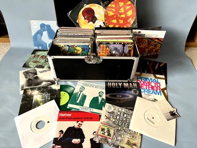 BRITPOP 7" COLLECTION FLIGHT CASE 90's ARCTIC OASIS VINYL INDIE ROCK JOB LOT - Image 1 of 4