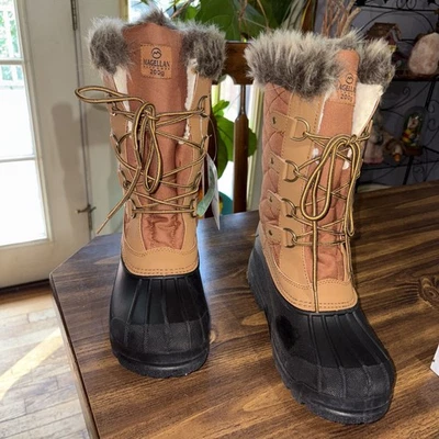Botas Magellan Outdoors Mujeres Thinsulate Pato Nieve Marrón Acolchado Imitación Piel 9M Nuevas con Etiquetas Foto 1 de 4