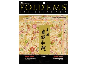 Origami Paper- Pastel Yuzen Patterns Pack of Ten 5-7/8 Inch Sheets - Picture 1 of 1