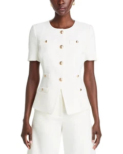Generation Love Reyes Tailored Crepe Jacket – Size M, White - Picture 1 of 7