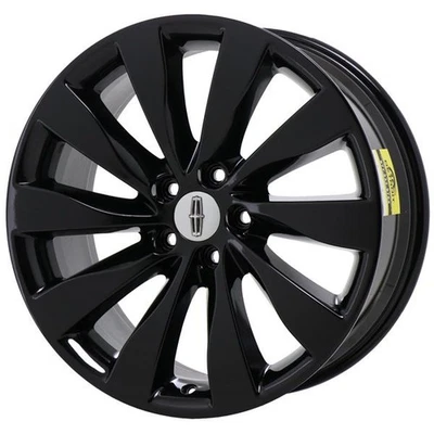 Llanta de 19" Lincoln MKS OEM 3928 2013-2016 negra brillante de fábrica Foto 1 de 3