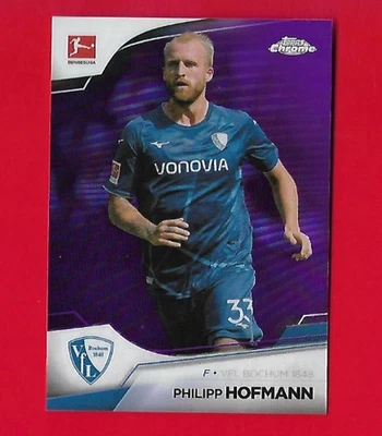 Topps 2022 cromo Bundesliga Philipp Hofmann/299 púrpura, muy buen estado Bochum Alemania #19 Foto 1 de 2