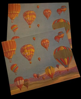 Vintage Cardstock Paper  Print  Lot -  11" X 8 1/2" - Balloons Image- 10 Pieces  - Image 1 of 4