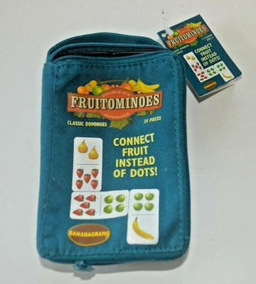 Fruitominoes Complete Set of 28 in a Zippered Pouch by Bananagrams - Image 1 of 4