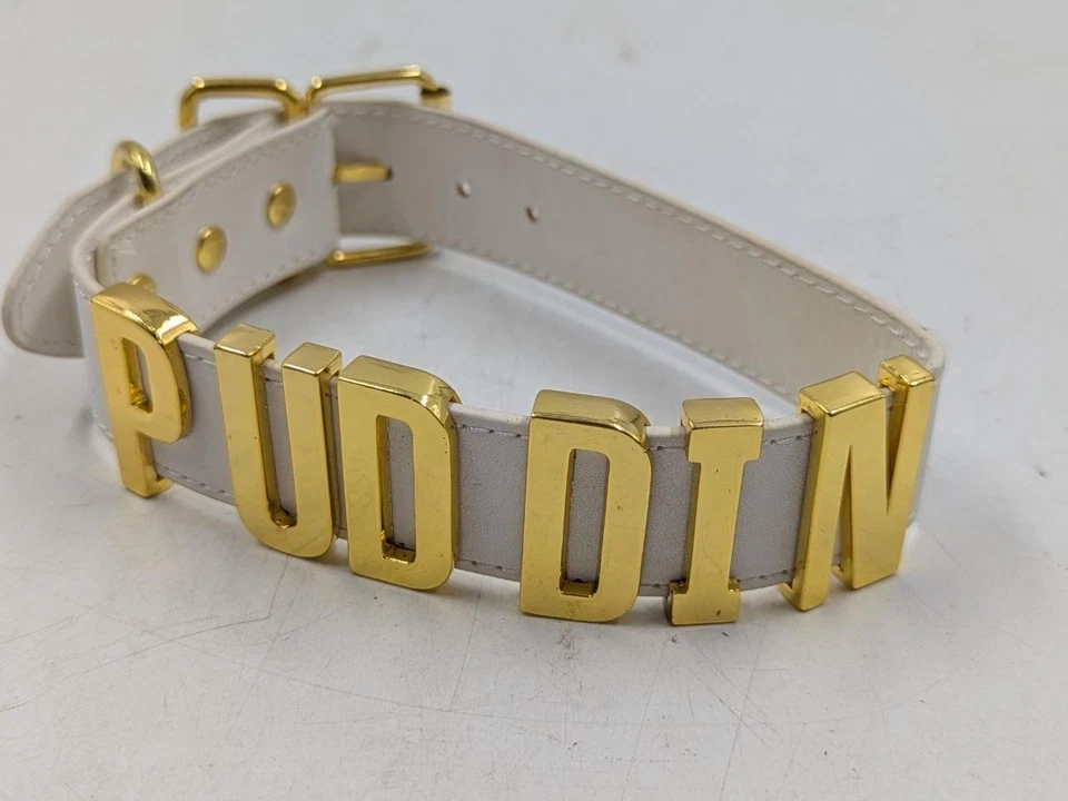 Gargantilla Escuadrón Suicida Harley Quinn Puddin Cuello Blanco con Dorado Foto 1 de 4