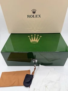 Caja de almacenamiento de reloj de lujo de madera verde de 10 ranuras **PRECIO DE VENTA COMPLETO** - Imagen 1 de 7