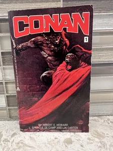 CONAN Book 1 Robert E Howard 1984 Paperback Pulp Ace Fantasy! 14th Printing - Picture 1 of 21