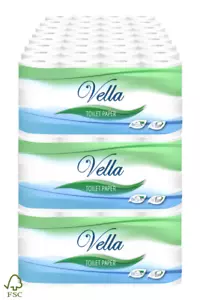 144 Rollen WC Toilettenpapier Klopapier 3 lagig / 150 Blatt Zellstoff Maxipack - Bild 1 von 2