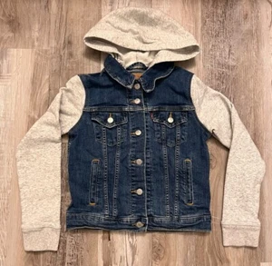 Levi’s Denim Jacket YOUTH Size Small Blue Gray Hooded - Picture 1 of 8