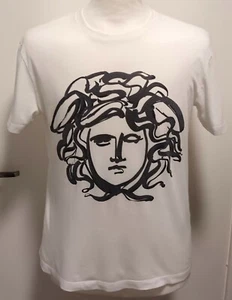 Versace Mens T-shirt Medusa Artwork Print Size Medium - Picture 1 of 5