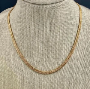 Xuping Rose Gold Plated Flat Link Necklace 19.5" Long - Picture 1 of 4