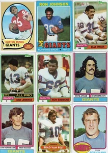 New York Giants Vintage Lot 25 Karten G-VG (McNeil, Johnson) Bx1a - Bild 1 von 6