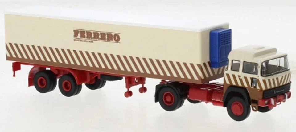 1:87 Scale Brekina 83284 Magirus 310D16 4 x 2 Tractor & Trailer - Ferrero - BNIB - Image 1 of 1