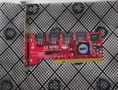  Rosewill A124-00B 4-Port PCI SATA Controller Card Raid 5 *NEW - Image 1 of 4
