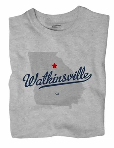 Watkinsville Georgia GA T-Shirt MAP - Picture 1 of 6