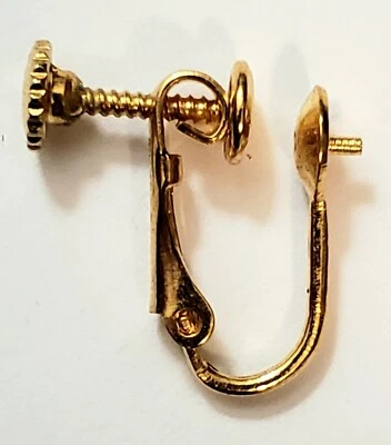 夹在耳环上寻找安装珍珠或珠金盘半钻 10 pr 批量 — 第 1/4 张图片