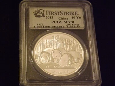 2013    10 Yn                    PANDA         First Strike         PCGS MS 70 - Image 1 of 2