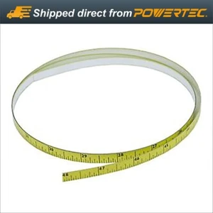 POWERTEC 4 foot Right to Left Measure Tape with Adhesive Backing-Metal (71134) - Picture 1 of 4