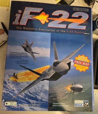 iF22 Realistic Simulation F-22 Raptor Windows 95 CD-ROM Game Interactive Magic - Image 1 of 4
