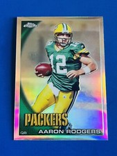 2010 Topps Chrome Aaron Rodgers Packers Silver Refractor Parallel Card #C124