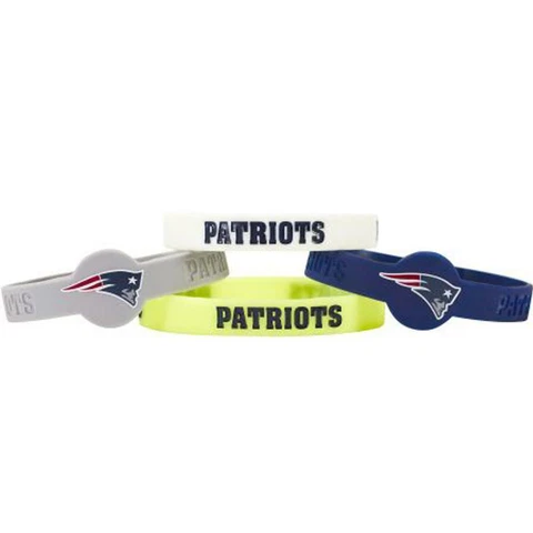 New England Patriots Bracelets 4 Pack Silicone Cover