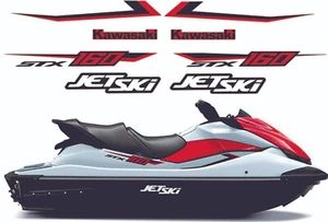 KAWASAKI STX 160 2021 Graphics / Decal / Sticker Kit RED - Picture 1 of 2