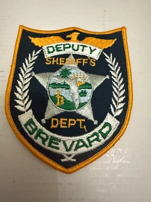 Parche de hombro de tela obsoleto vintage del sheriff Brevard Florida Foto 1 de 2