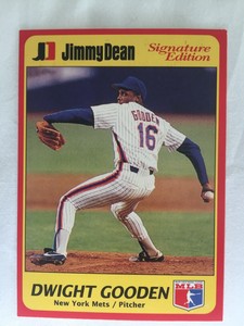 1991 Dwight Doc Gooden Jimmy Dean Signature Edition Baseball Card # 25 METS MLB