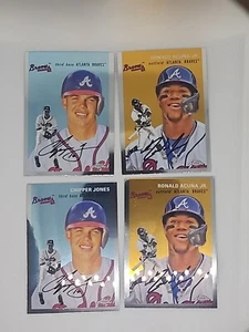 (4) Card 2023 TOPPS CHROME PLATINUM BRAVES Lot. 2- Ronald Acuna Jr & 2- Chipper - Picture 1 of 5
