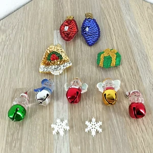 Holiday Mixed Lot Handmade Button Covers Bells Snowflakes Sewing Craft Supplies - Picture 1 of 6