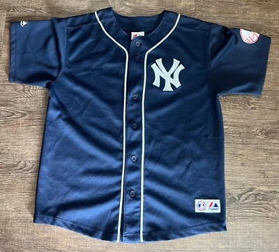 Camiseta Majestic Teen Youth Azul New York Yankees Alex Rodríguez #13 Talla S Foto 1 de 4