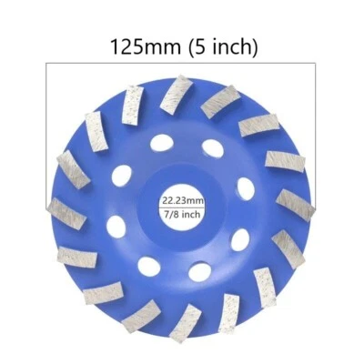 VERSERY Ø 125mm Profi Diamant Schleiftopf Schleifteller Topfscheibe Granit Estrich Beton