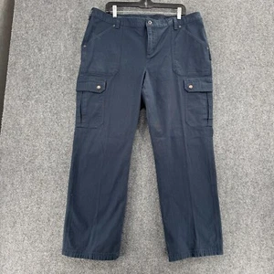 Duluth Trading Co Pants Womens 18 X 31 Blue Duck Canvas Curvesetter Cargo Flex - Picture 1 of 14