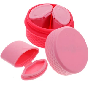 Scatola Imballaggio Sigillata Contenitore da Viaggio per Conservazione Crema Barattoli Silicone - Foto 1 di 12