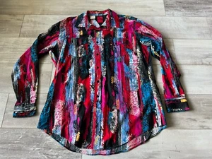 Vintage ROPER Shirt Mens XL Western Brushpopper Colorful Rodeo Cowboy 90s - Picture 1 of 13