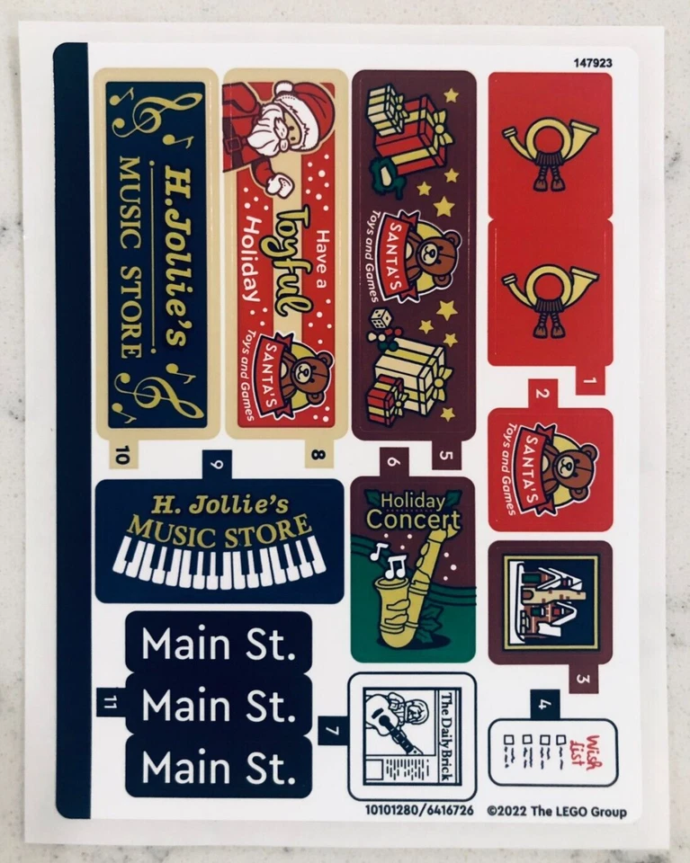 LEGO STICKER SHEET for 10308 Holiday Main Street, New & Genuine! - Image 1 of 1