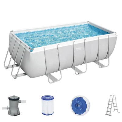 Bestway Swimming Pool 412x201x122cm Power Steel Frame Pool Komplett-Set Pool - Bild 1 von 4