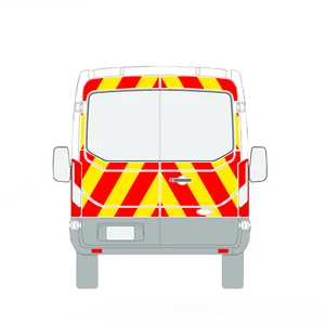 Ford Transit MK5 Medium Roof H2 14+ CHEVRON KIT 3/4 ENGINEERING GRADE REFLECTIVE - Picture 1 of 3
