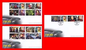 GB 2020 - Hoja de coleccionista/sonrientes genéricos de Star Trek - conjunto de 3 FDC - SG-LS128 - Imagen 1 de 4