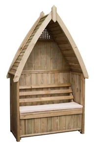 Valencia Garden Arbour with Storage Seat and Pad & 10 year warranty - Picture 1 of 1