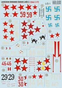 Print Scale 72-309 1/72 Decal for LaGG-3 - Picture 1 of 4