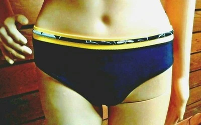 Terno de banho 'zeroXposur' apenas inferior feminino 10 biquíni preto NOS C-30 - Imagem 1 de 3