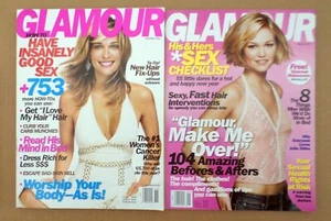 Glamour Magazines Lot of 2 Nov 2002 & Jan 2003 Julia Stiles - Foto 1 di 11