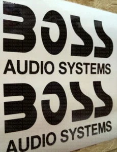 x2 BOSS AUDIO SYSTEMS Die Cut High Cast Vinyl Decals Stickers Audio Logos 5" - Foto 1 di 2