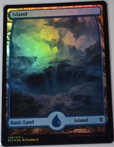 FOIL Island / Insel - BATTLE ZENDIKAR - englisch (n-mint +) # 259 * Full Art * - Picture 1 of 1