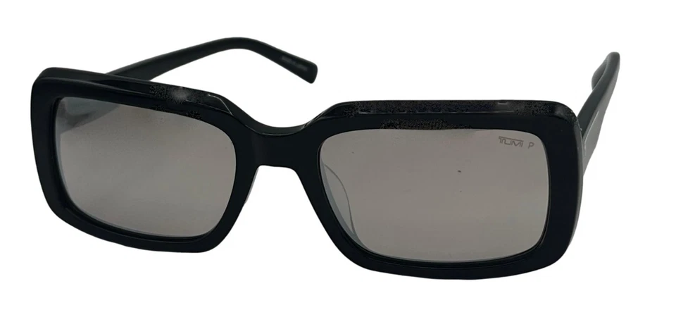 Tumi Mens Black Rectangle Mens Plastic Sunglass Mirror Lens STU 002 700