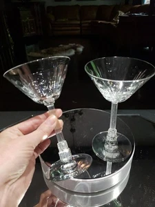 (2) Champagne Glasses 6", Signed Libbey c.1933 Nash American art deco "Lucerne" - Picture 1 of 18