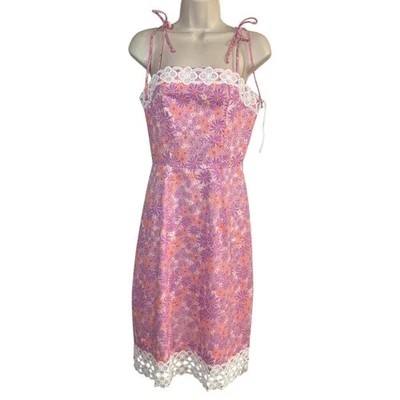 Lilly Pulitzer 60s/70s Floral Pastel Dress, vintage the Lilly size 6 - Image 1 of 4